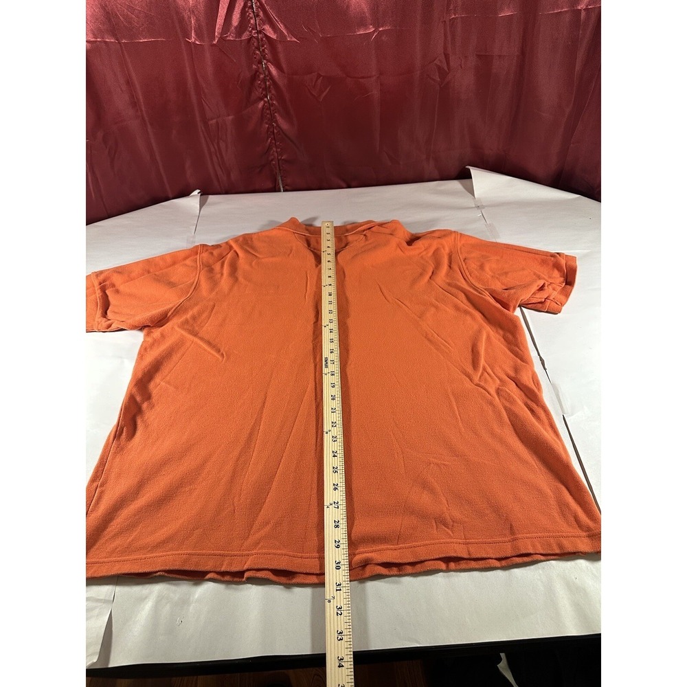 Ralph Lauren Chaps Polo Shirt Adult Extra Extra Large Orange Spellout Line Mens - Picture 6 of 10